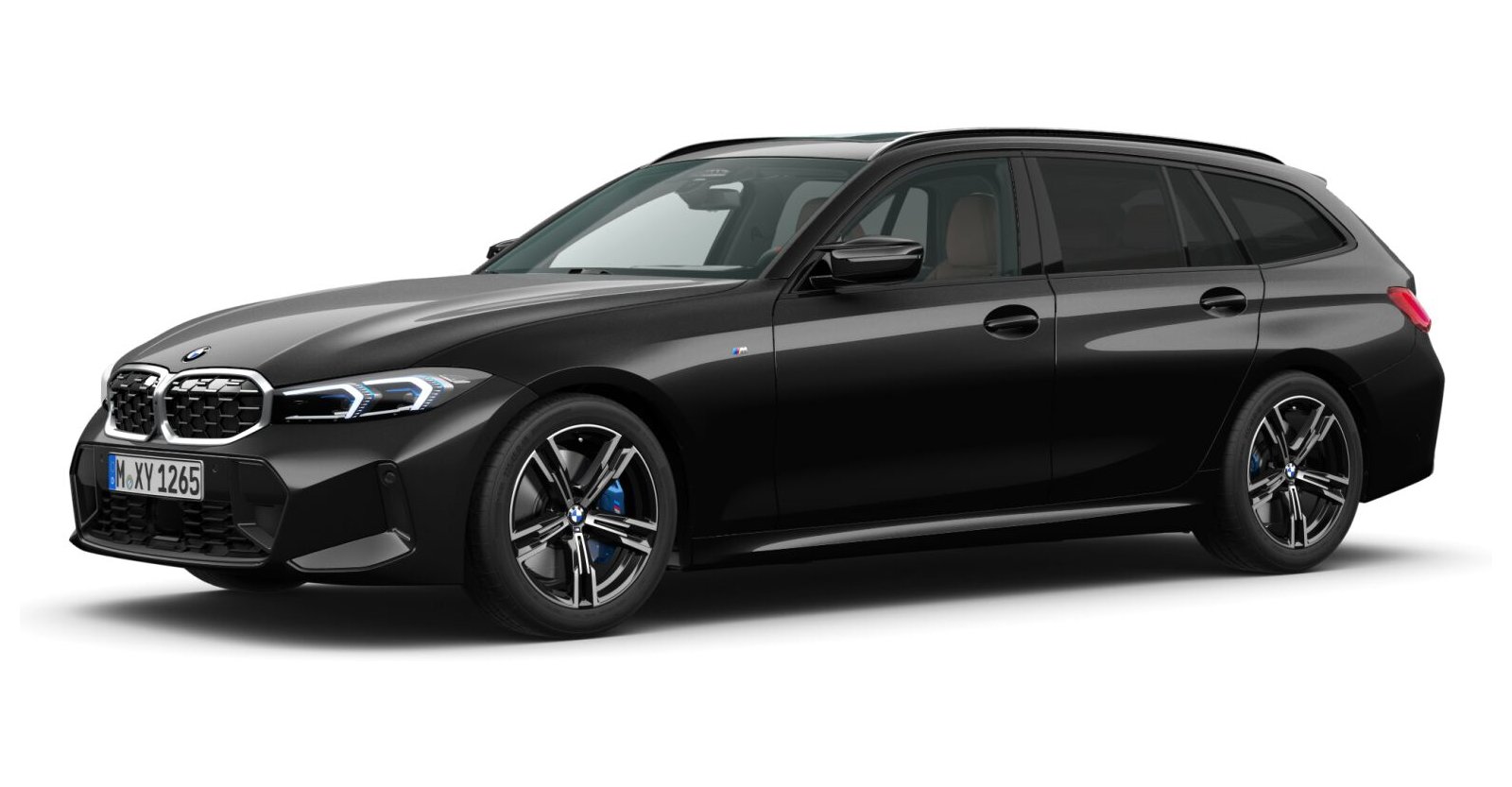 BMW BMW 3er in Schwarz von vorne BMW BMW 3er in Schwarz von vorne