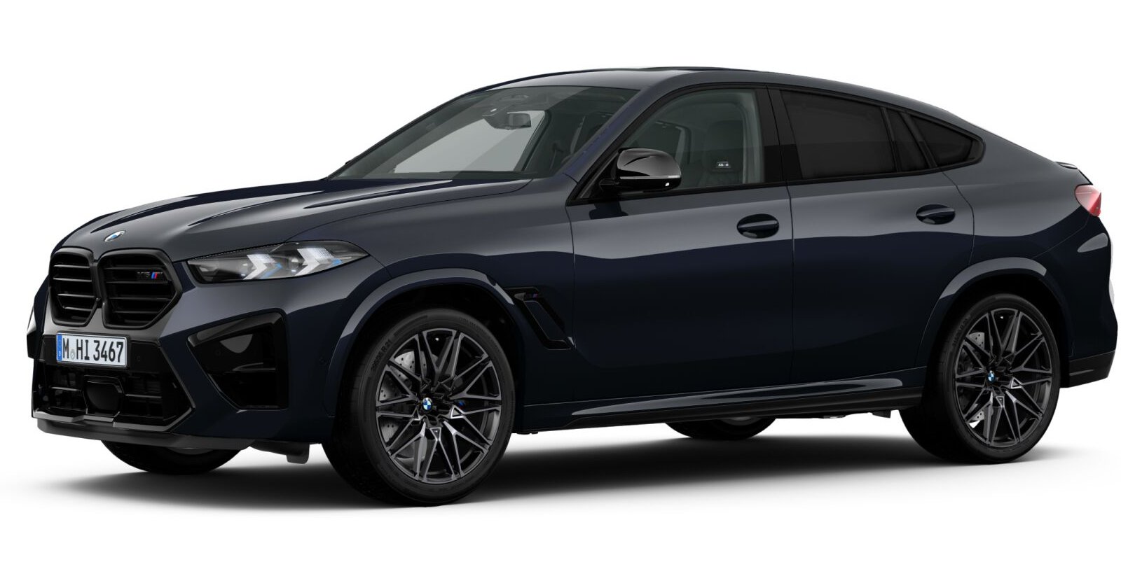 BMW X6 M in Schwarz von vorne