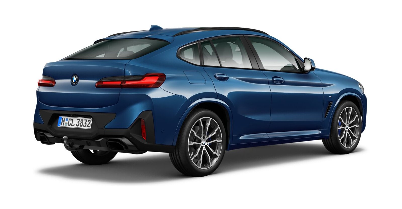BMW BMW X in Blau von hinten BMW BMW X in Blau von hinten