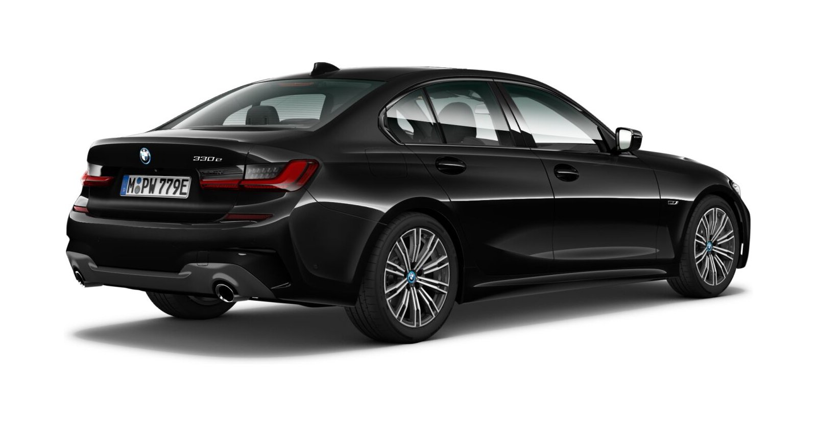 BMW BMW 3er in Schwarz von hinten BMW BMW 3er in Schwarz von hinten