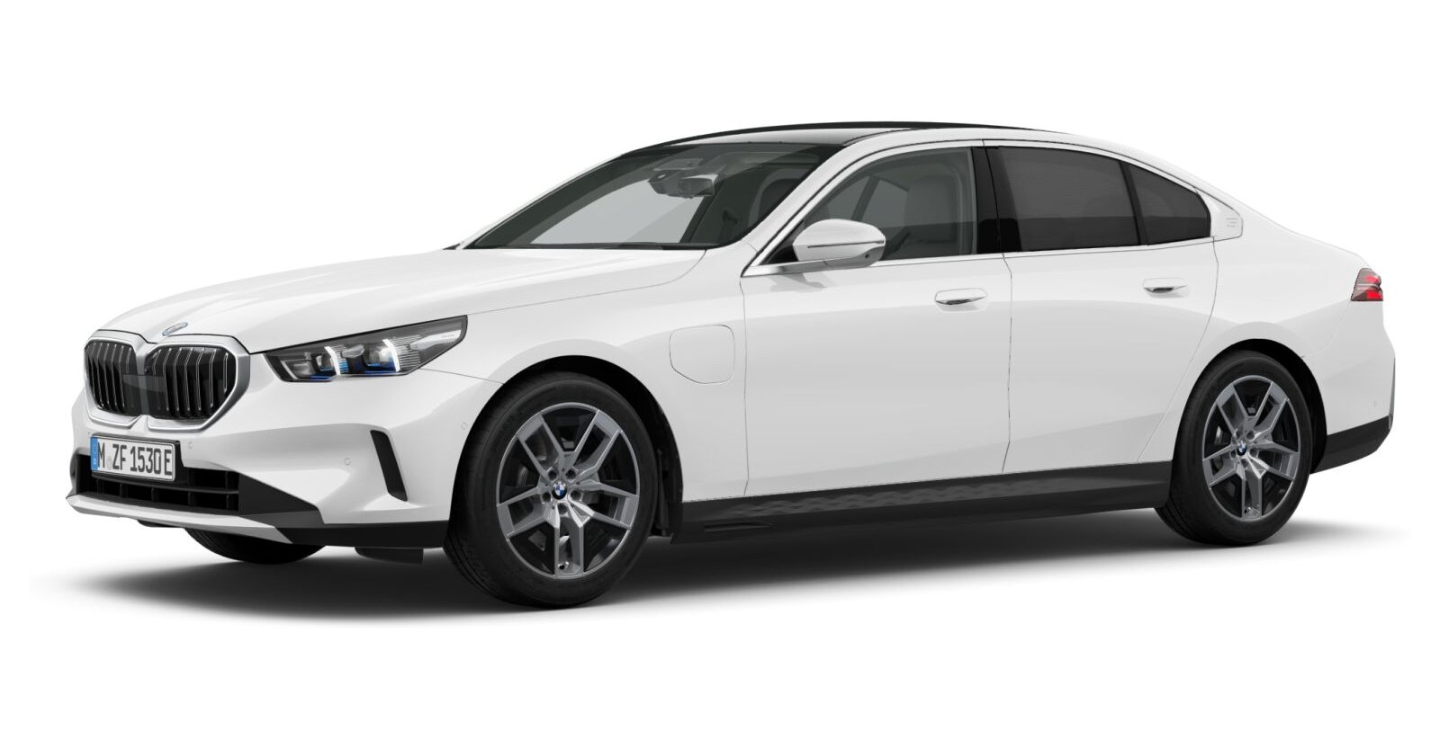 BMW BMW 5er in Weiß von vorne BMW BMW 5er in Weiß von vorne