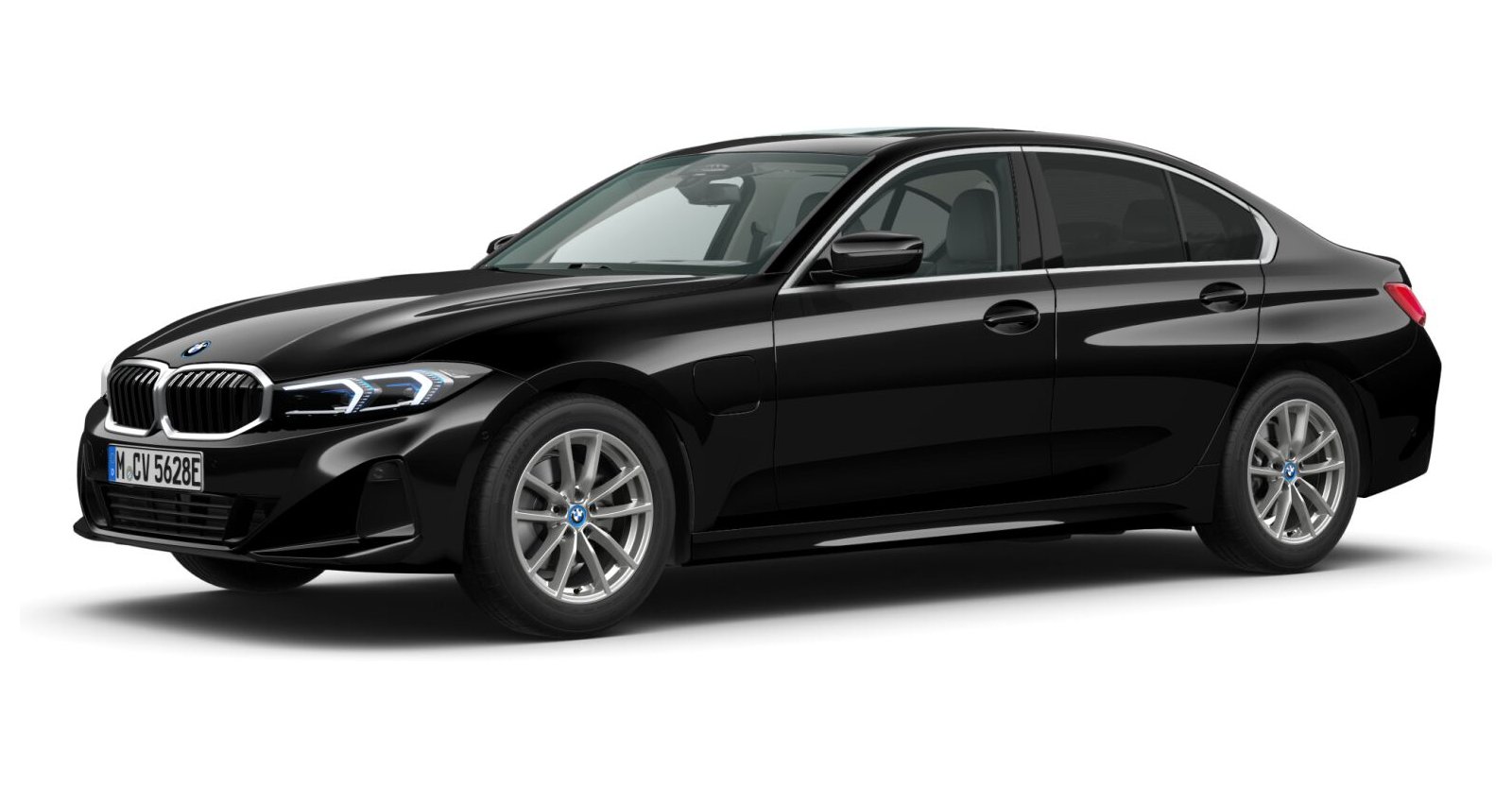 BMW BMW 3er in Schwarz von vorne BMW BMW 3er in Schwarz von vorne