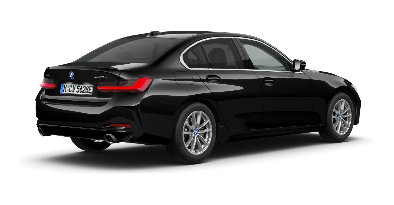 BMW BMW 3er in Schwarz von hinten BMW BMW 3er in Schwarz von hinten