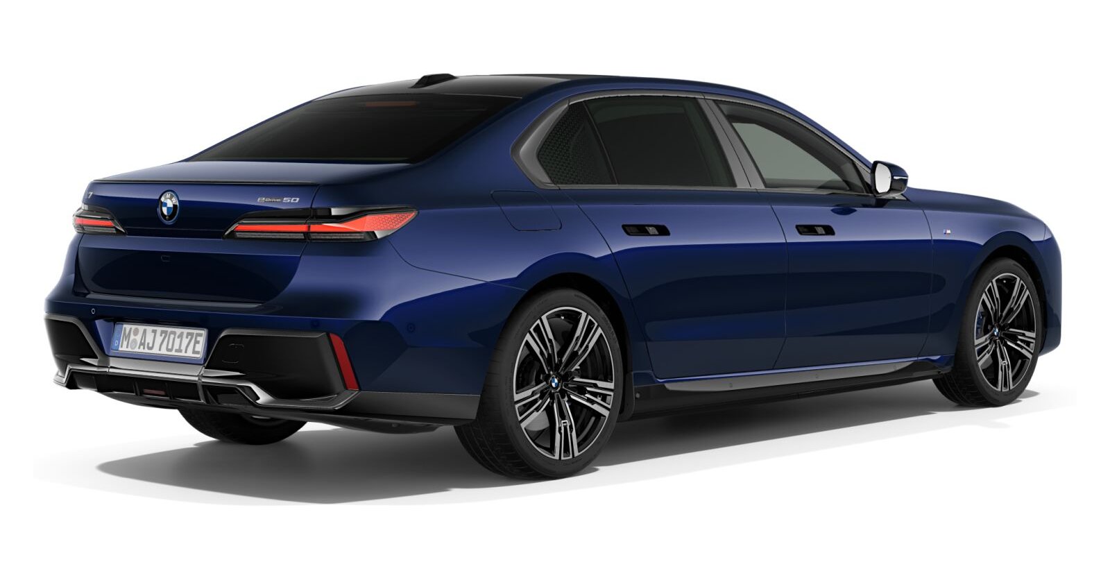 BMW BMW I in Blau von hinten BMW BMW I in Blau von hinten