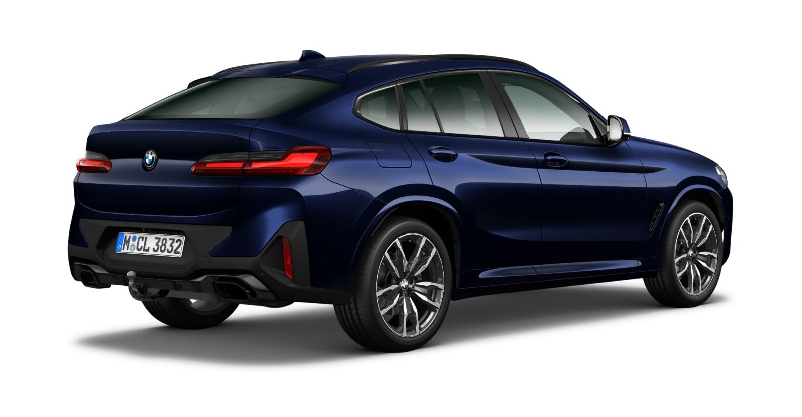 BMW BMW X in Blau von hinten BMW BMW X in Blau von hinten