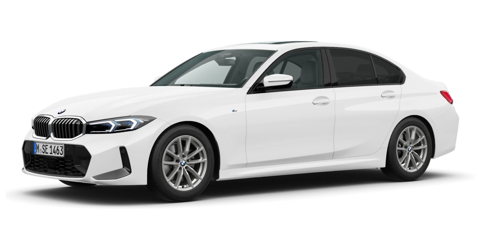 BMW BMW 3er in Weiß von vorne BMW BMW 3er in Weiß von vorne