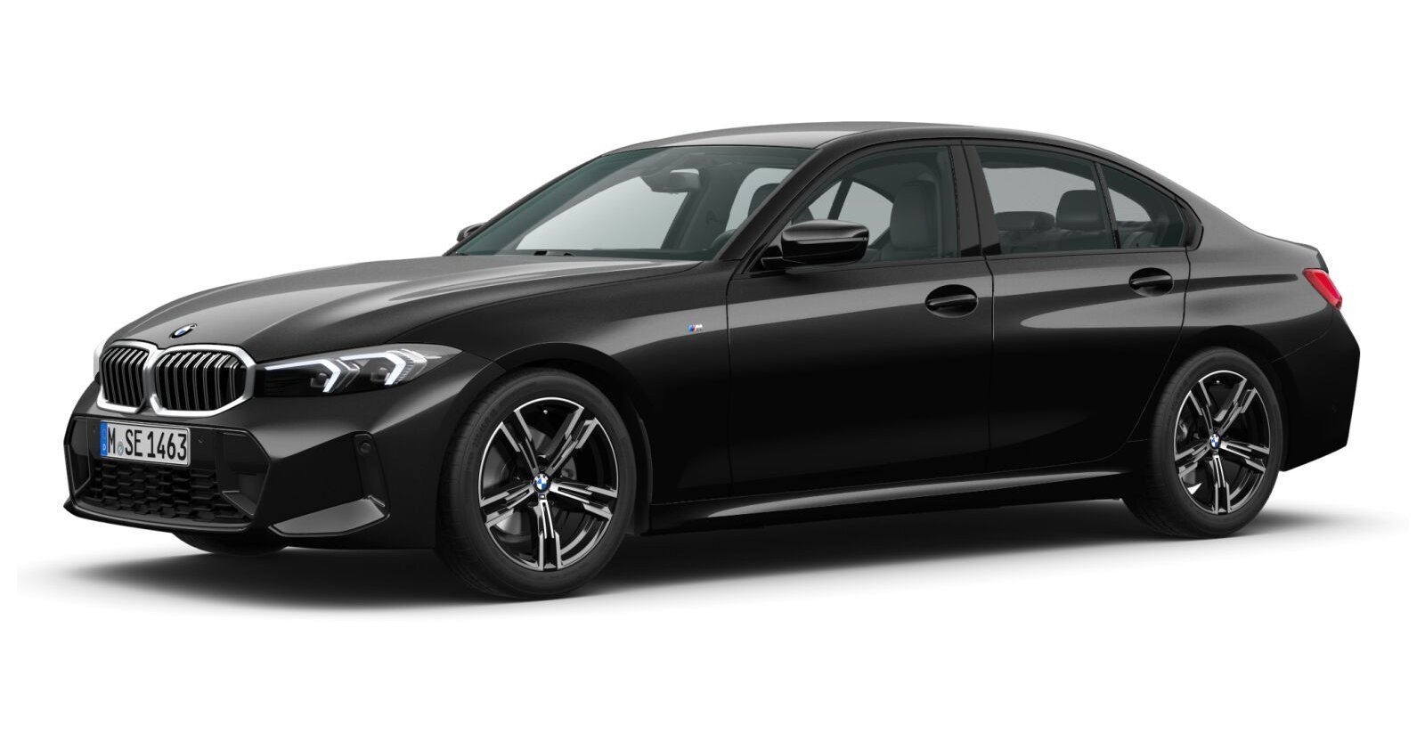BMW BMW 3er in Schwarz von vorne