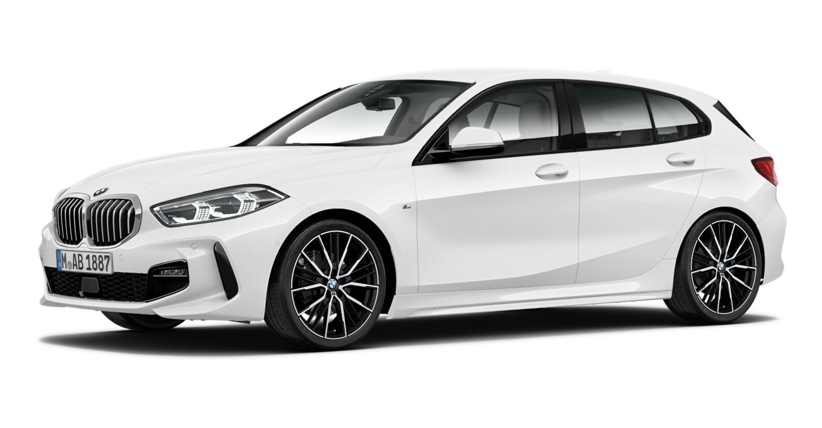 BMW BMW 1er in Weiß von vorne BMW BMW 1er in Weiß von vorne