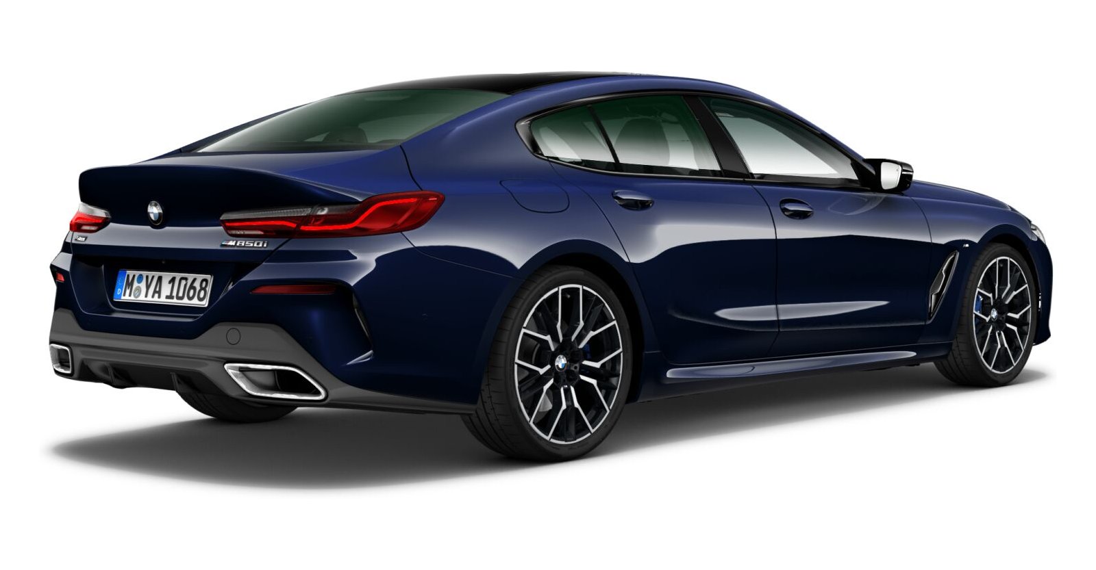 BMW BMW 8er in Blau von hinten BMW BMW 8er in Blau von hinten