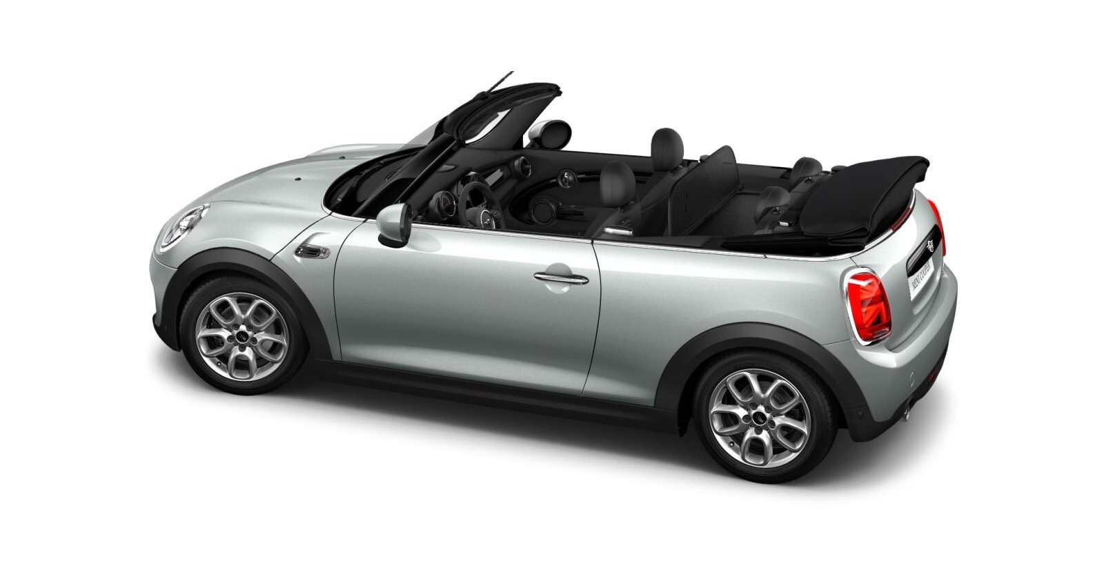 MINI MINI Cabrio in Silber von hinten