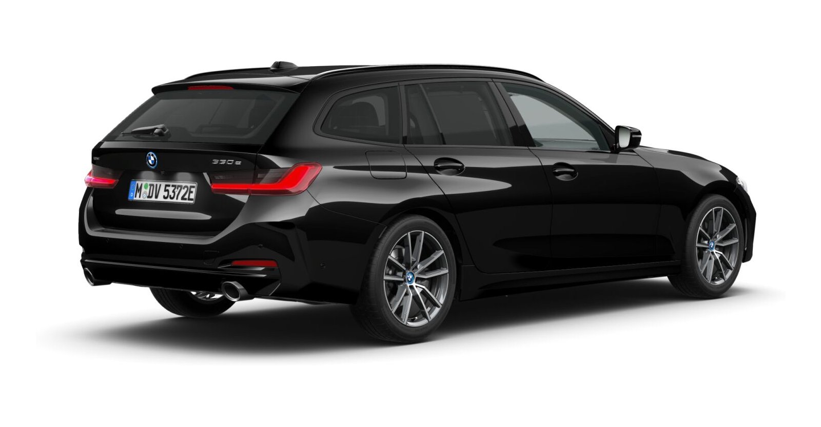 BMW BMW 3er in Schwarz von hinten BMW BMW 3er in Schwarz von hinten