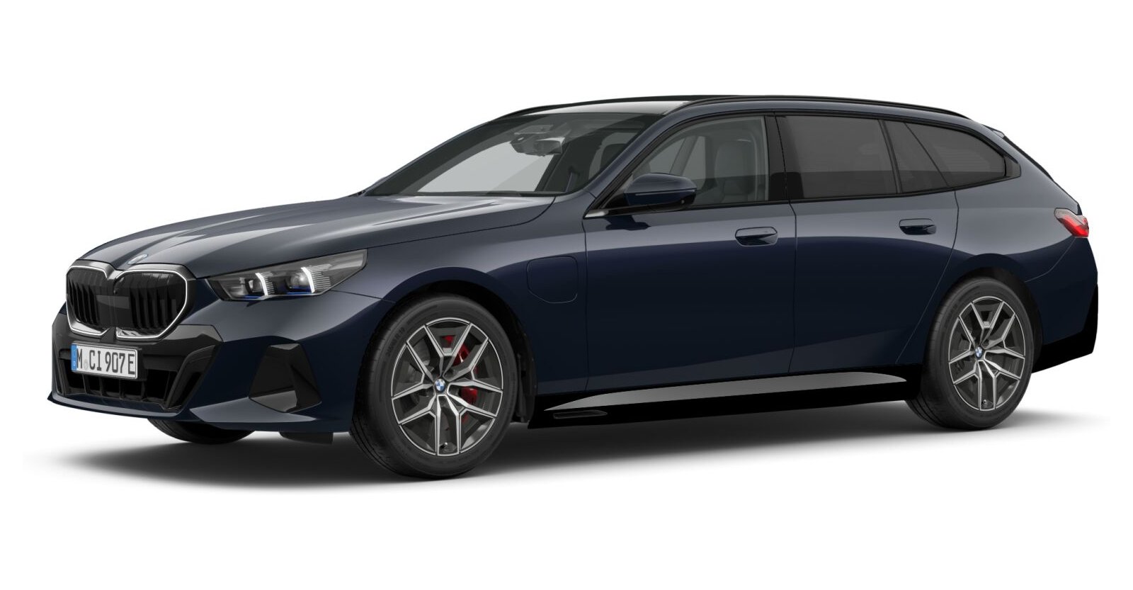 BMW BMW 5er in Schwarz von vorne