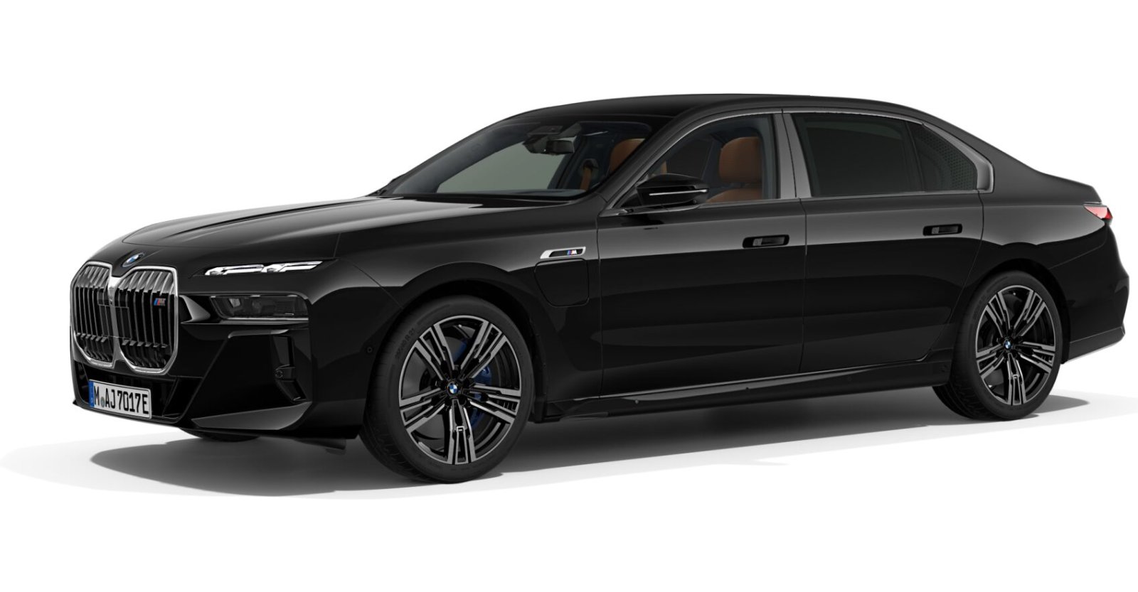 BMW BMW 7er in Schwarz von vorne