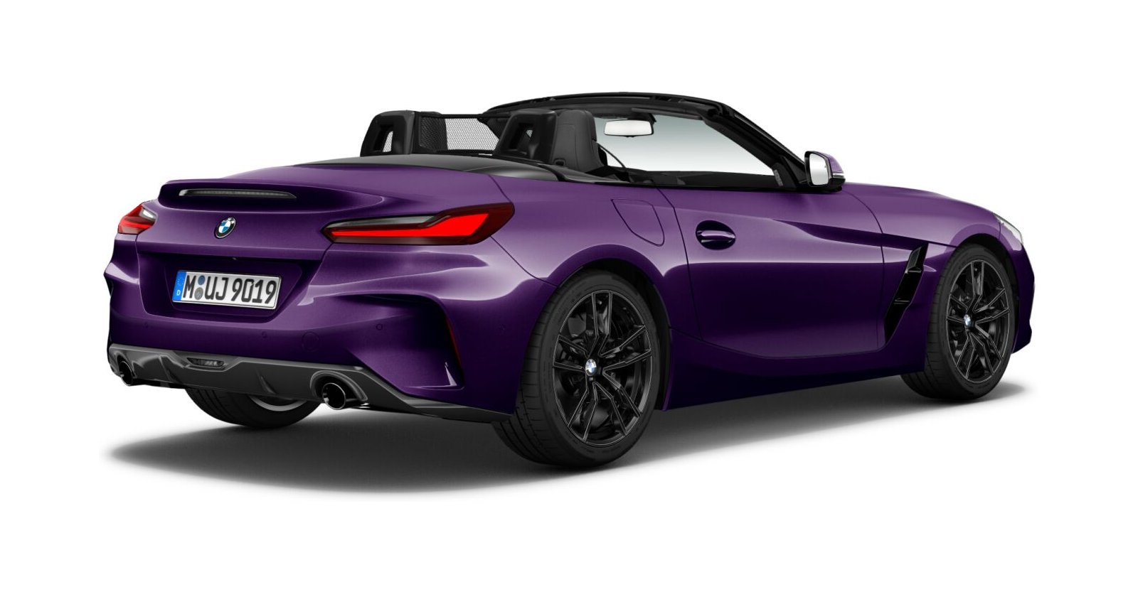 BMW BMW Z in Lila von hinten BMW BMW Z in Lila von hinten