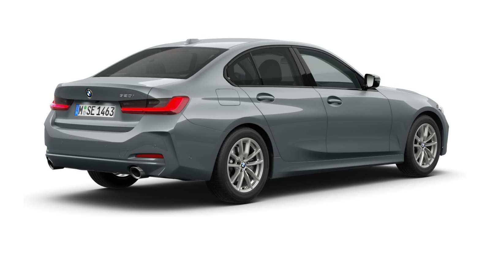 BMW BMW 3er in Grau von hinten BMW BMW 3er in Grau von hinten