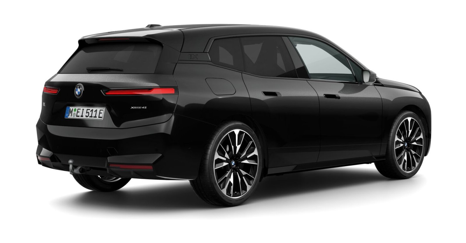 BMW BMW I in Schwarz von hinten BMW BMW I in Schwarz von hinten