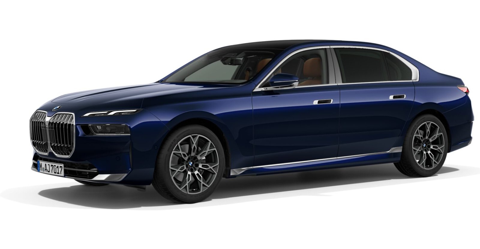 BMW BMW 7er in Blau von vorne