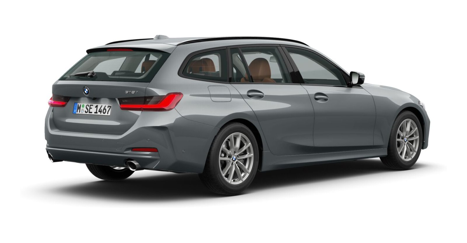 BMW BMW 3er in Grau von hinten