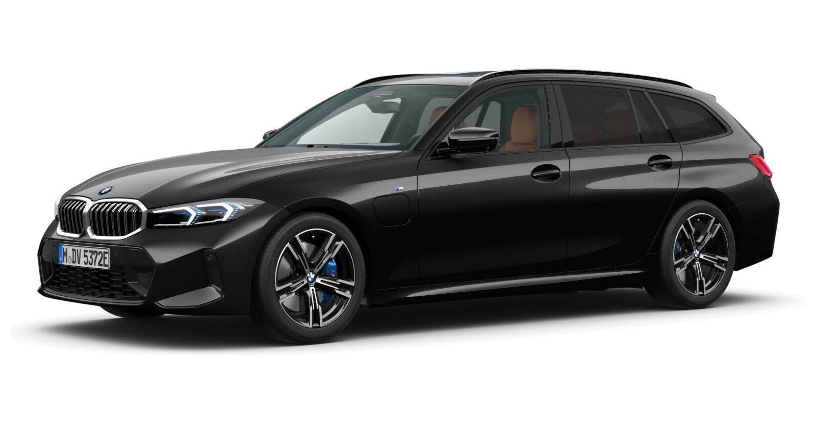 BMW BMW 3er in Schwarz von vorne