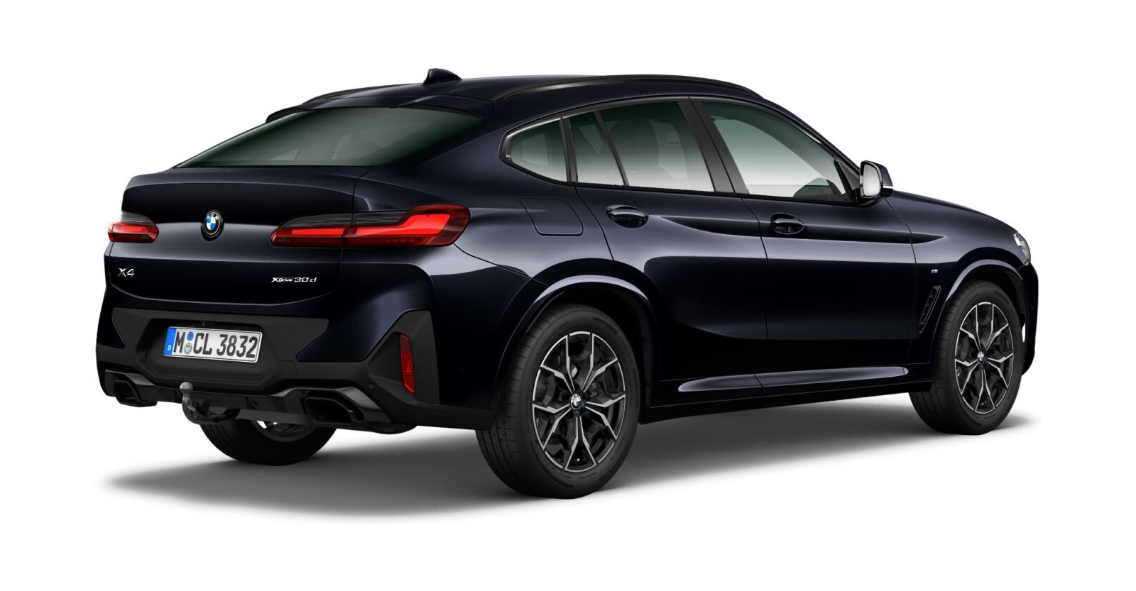 BMW BMW X in Schwarz von hinten