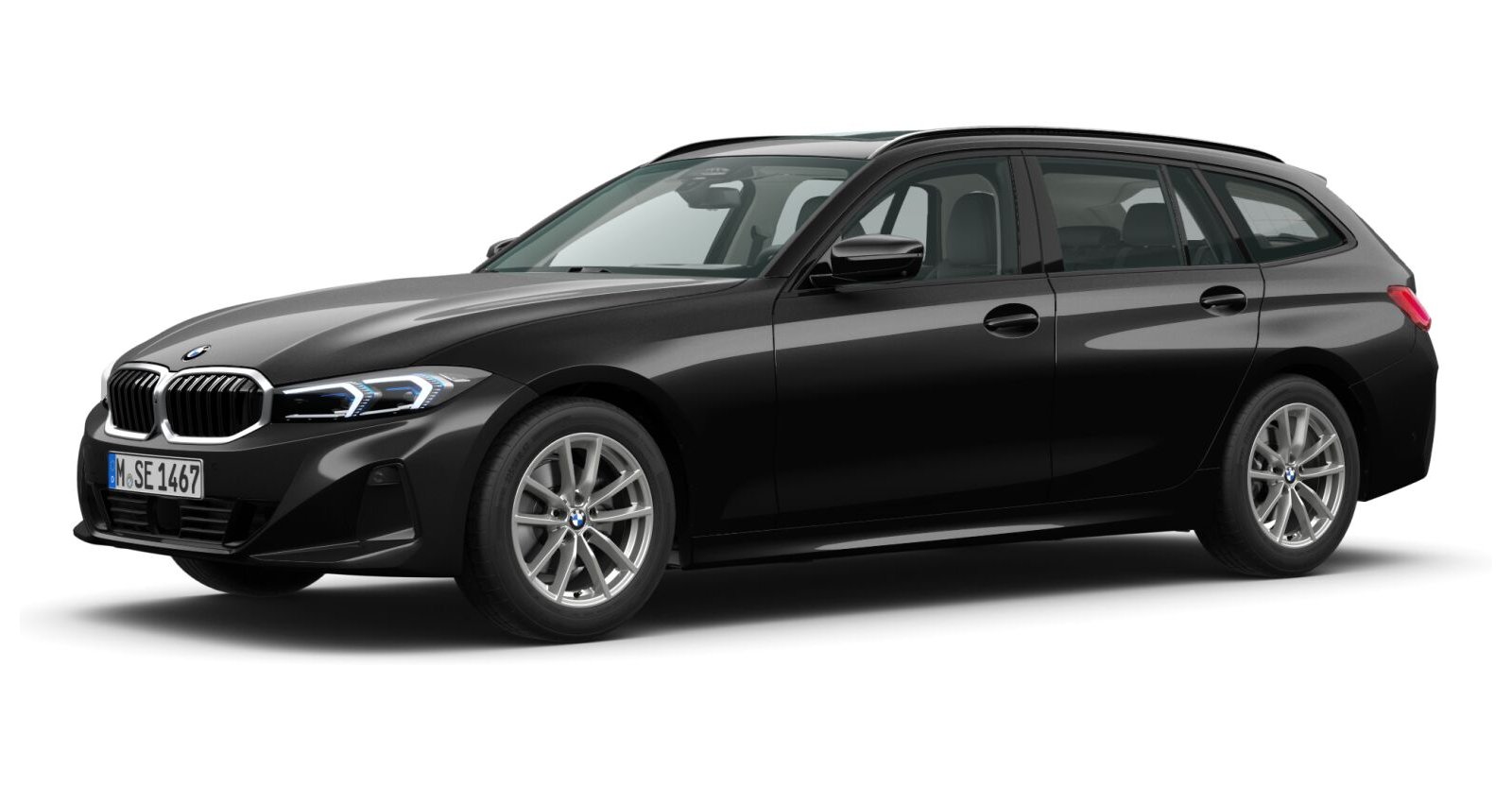 BMW BMW 3er in Schwarz von vorne