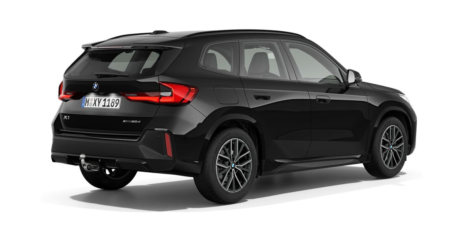 BMW BMW X in Schwarz von hinten