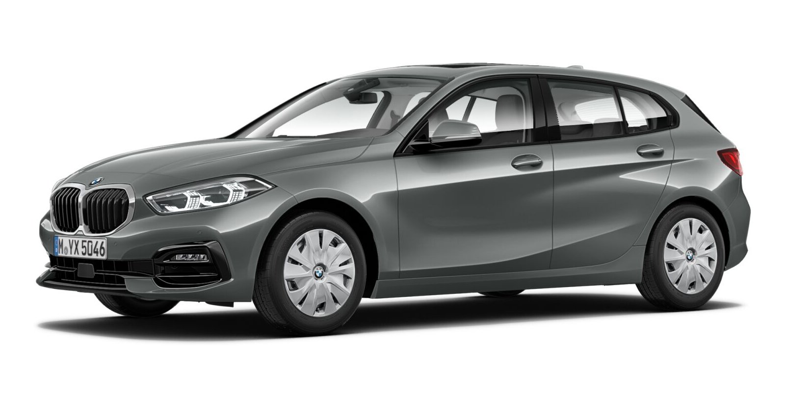 BMW 120i in Grau von vorne BMW 120i in Grau von vorne