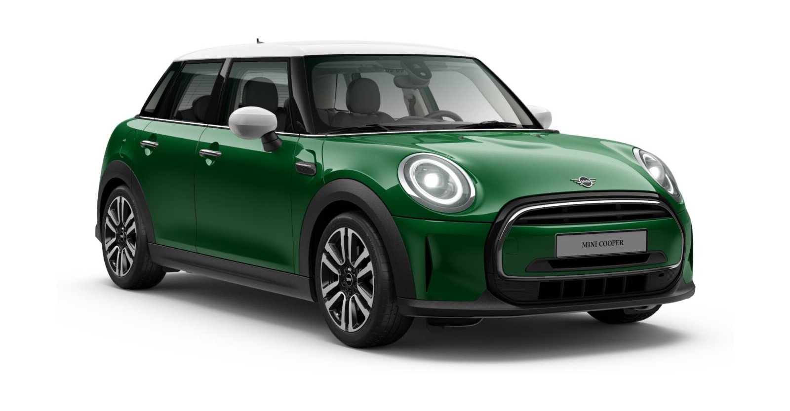 MINI Cooper 5-Türer in Grün von vorne MINI Cooper 5-Türer in Grün von vorne