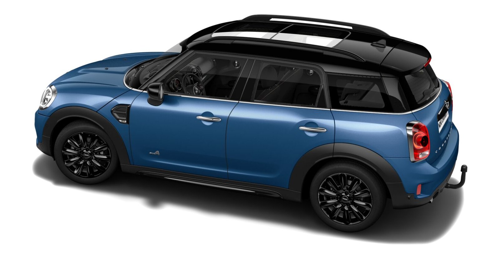 MINI MINI Countryman in Blau von hinten