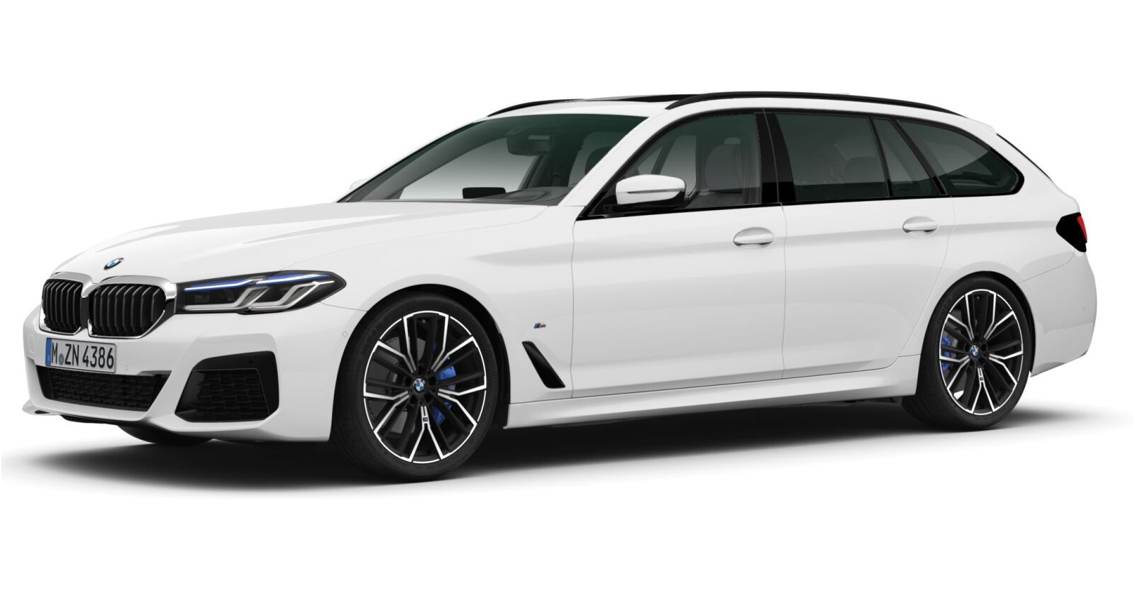 BMW BMW 5er in Weiß von vorne BMW BMW 5er in Weiß von vorne