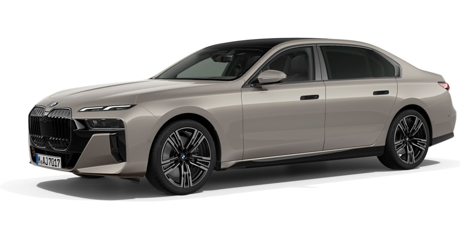 BMW 740d xDrive Limousine in Grau von vorne BMW 740d xDrive Limousine in Grau von vorne