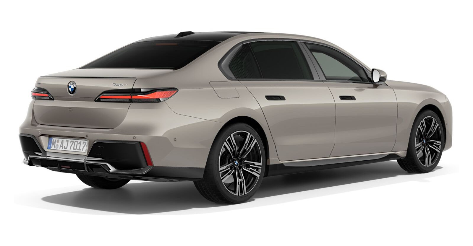BMW BMW 7er in Grau von hinten