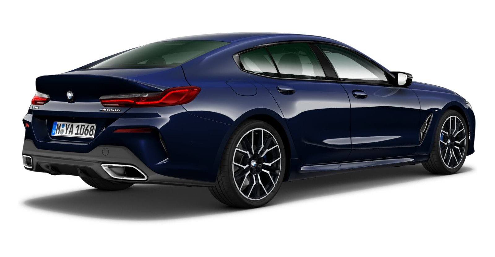 BMW BMW 8er in Blau von hinten BMW BMW 8er in Blau von hinten