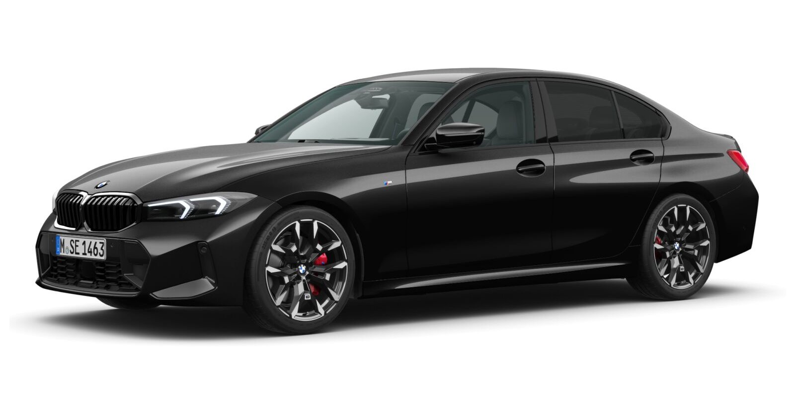 BMW 330i xDrive Limousine in Schwarz von vorne