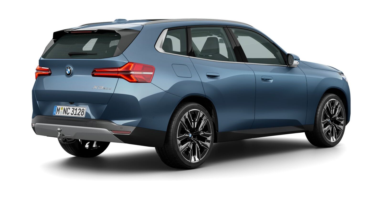 BMW BMW X in Blau von hinten BMW BMW X in Blau von hinten