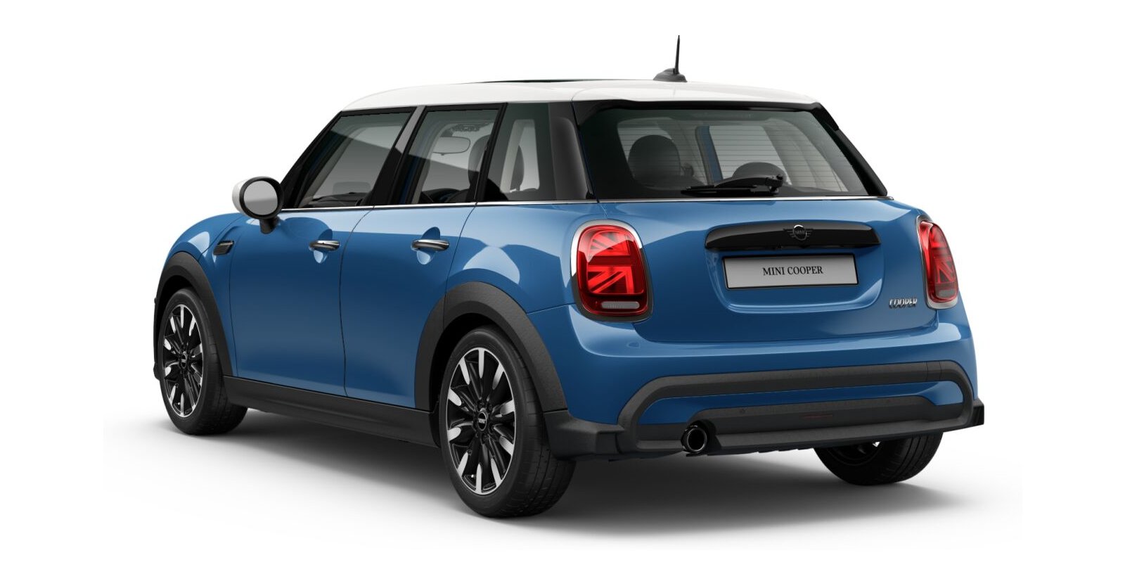 MINI MINI 5-Türer in Blau von hinten MINI MINI 5-Türer in Blau von hinten