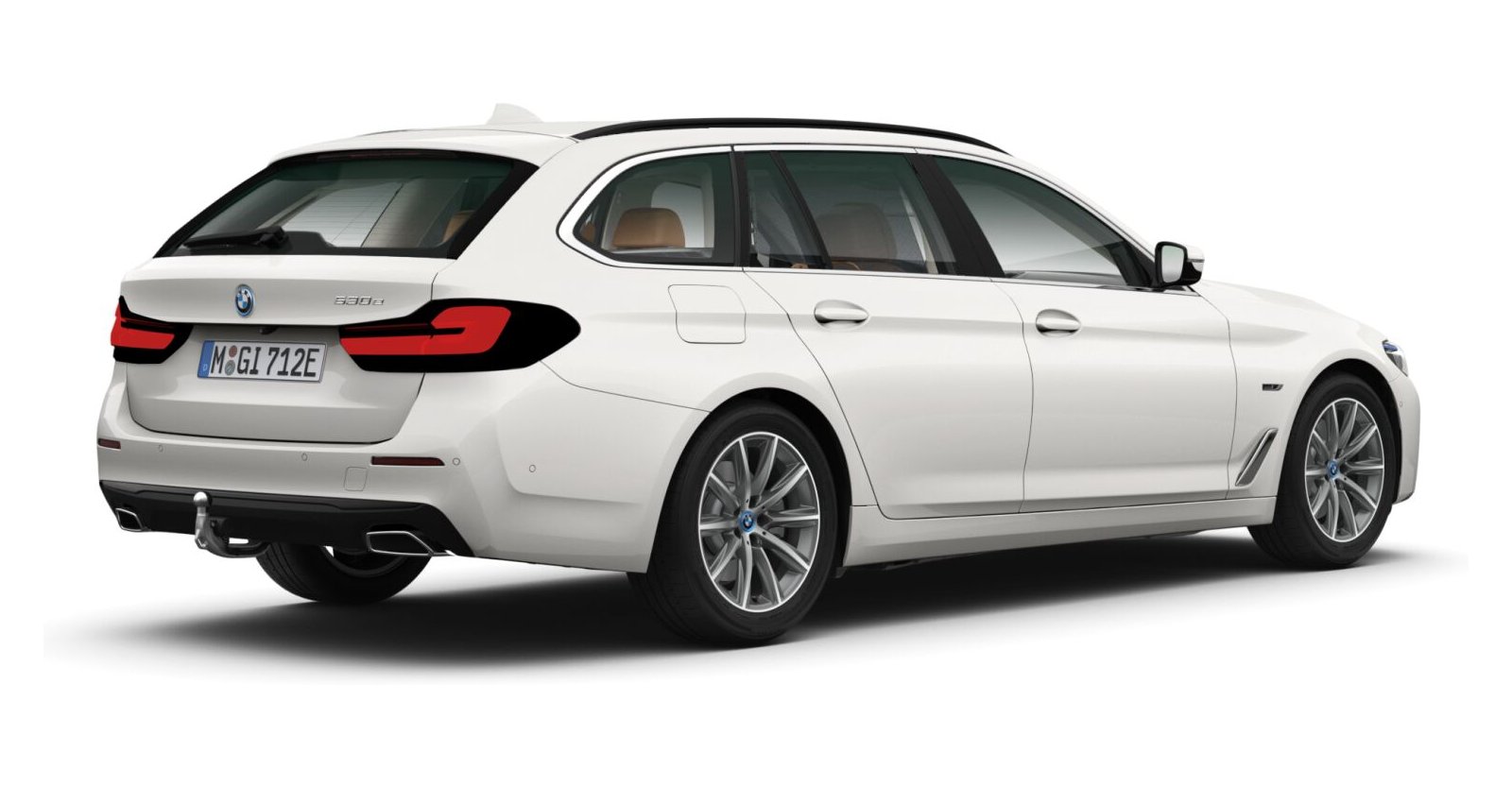 BMW BMW 5er in Weiß von hinten BMW BMW 5er in Weiß von hinten