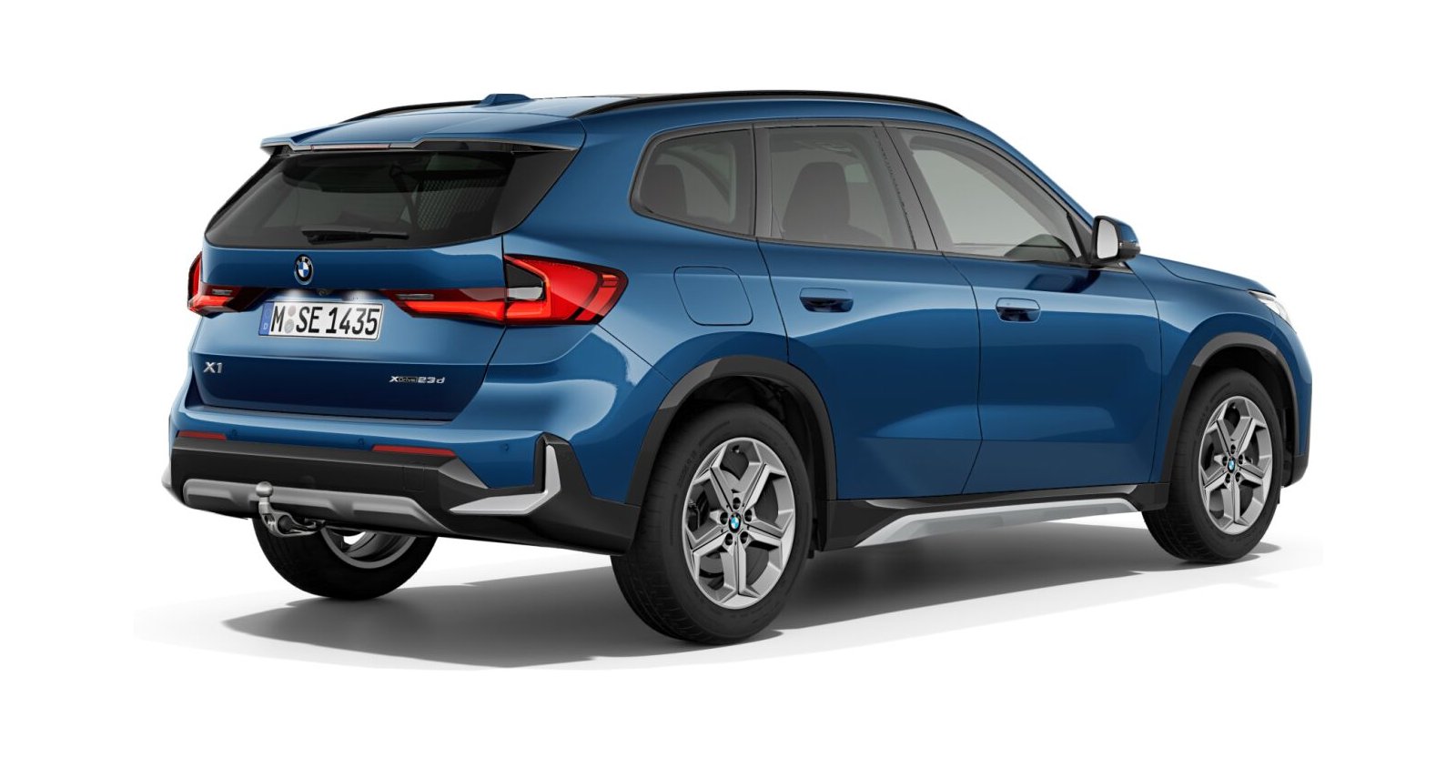 BMW BMW X in Blau von hinten BMW BMW X in Blau von hinten