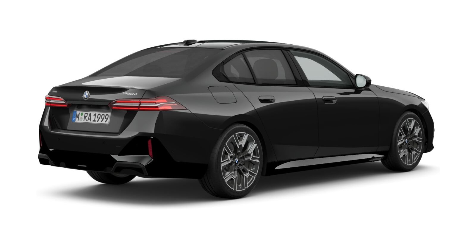 BMW BMW 5er in Schwarz von hinten BMW BMW 5er in Schwarz von hinten