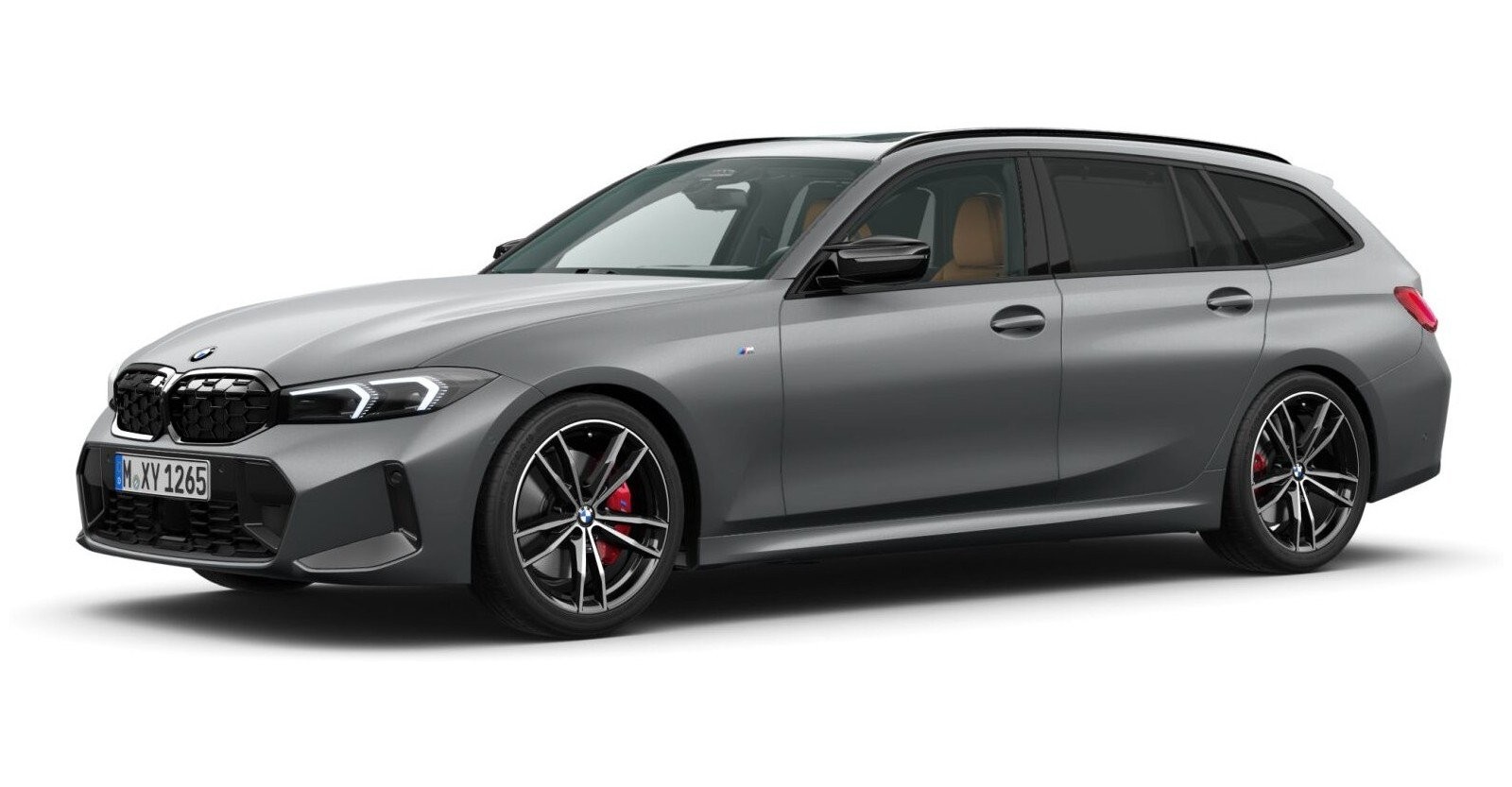 BMW M340d xDrive Touring in Grau von vorne