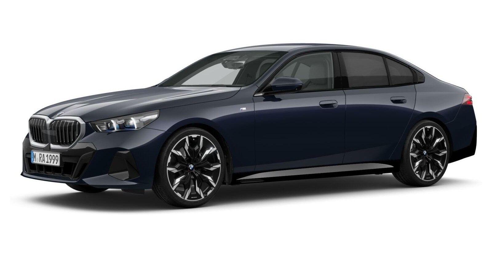 BMW 540d xDrive Limousine in Schwarz von vorne