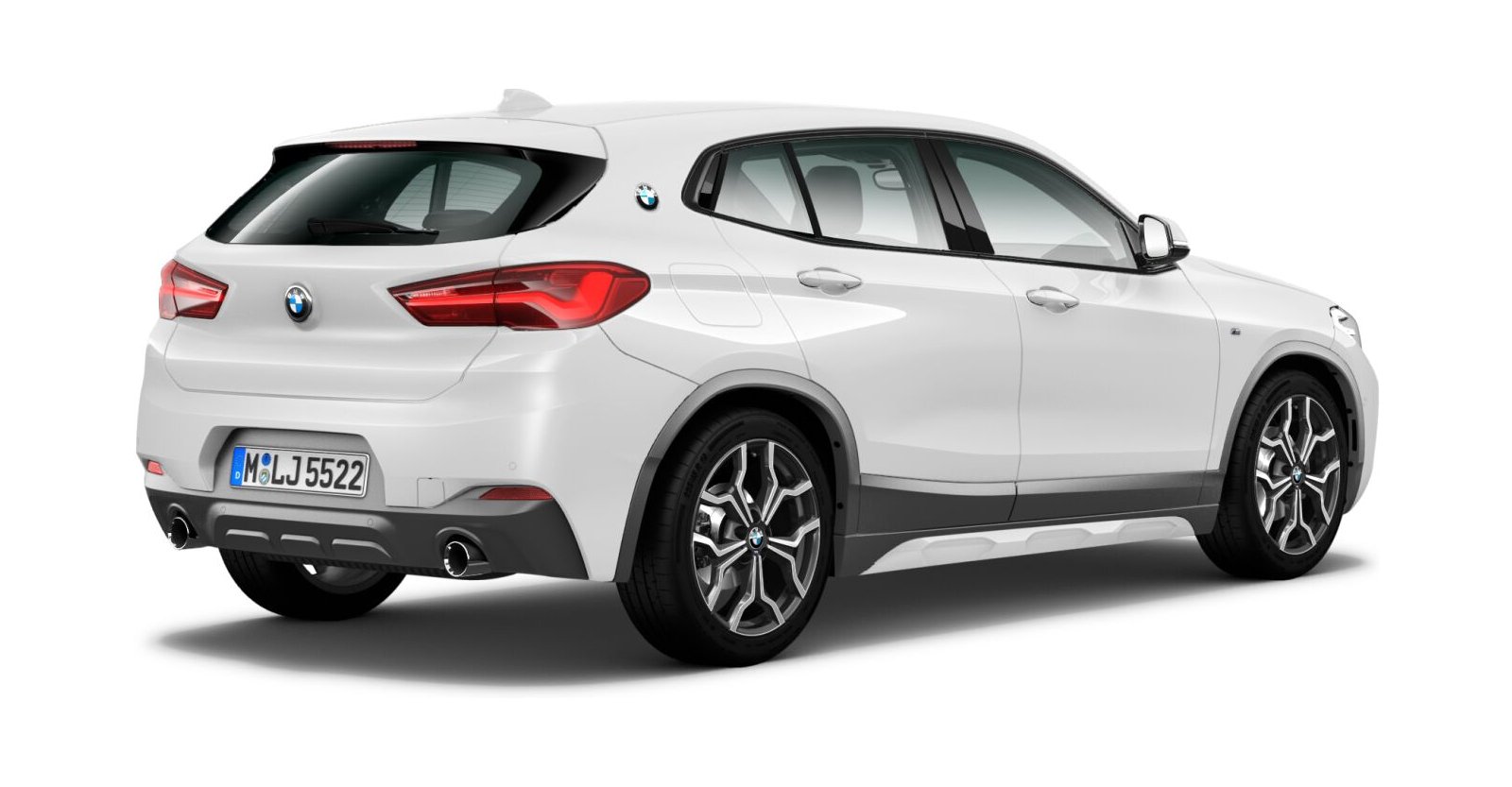 BMW BMW X in Weiß von hinten BMW BMW X in Weiß von hinten