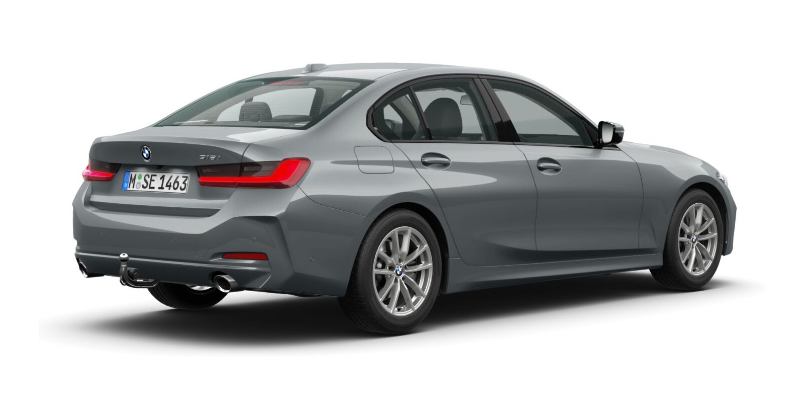 BMW BMW 3er in Grau von hinten