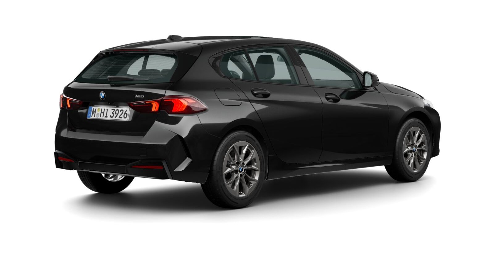 BMW BMW 1er in Schwarz von hinten BMW BMW 1er in Schwarz von hinten