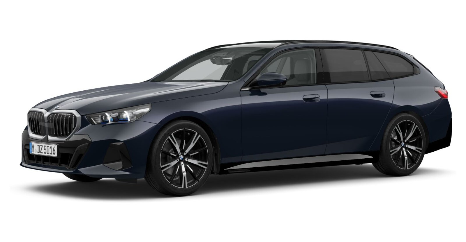 BMW 520d xDrive Touring in Schwarz von vorne