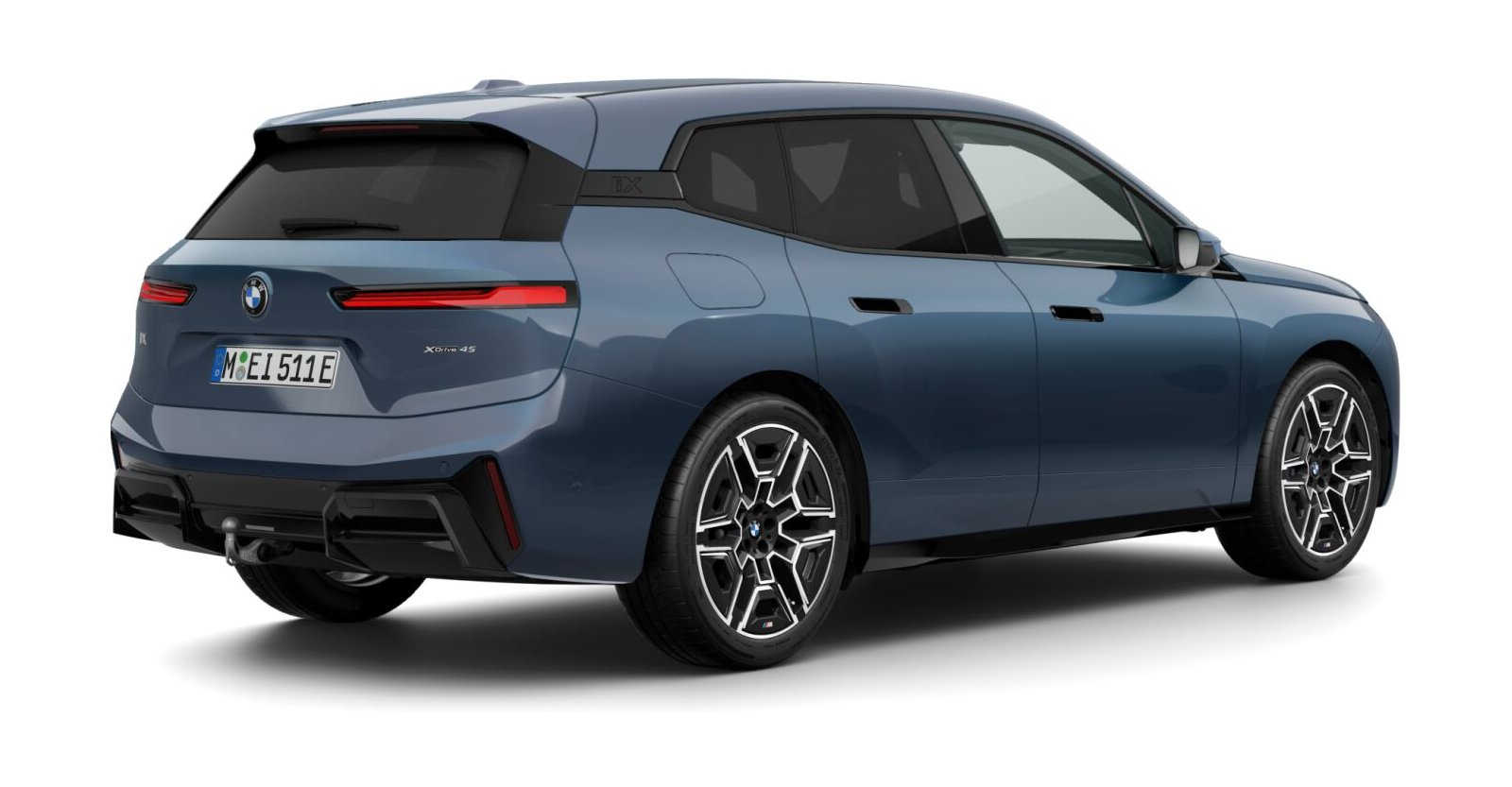BMW BMW I in Blau von hinten