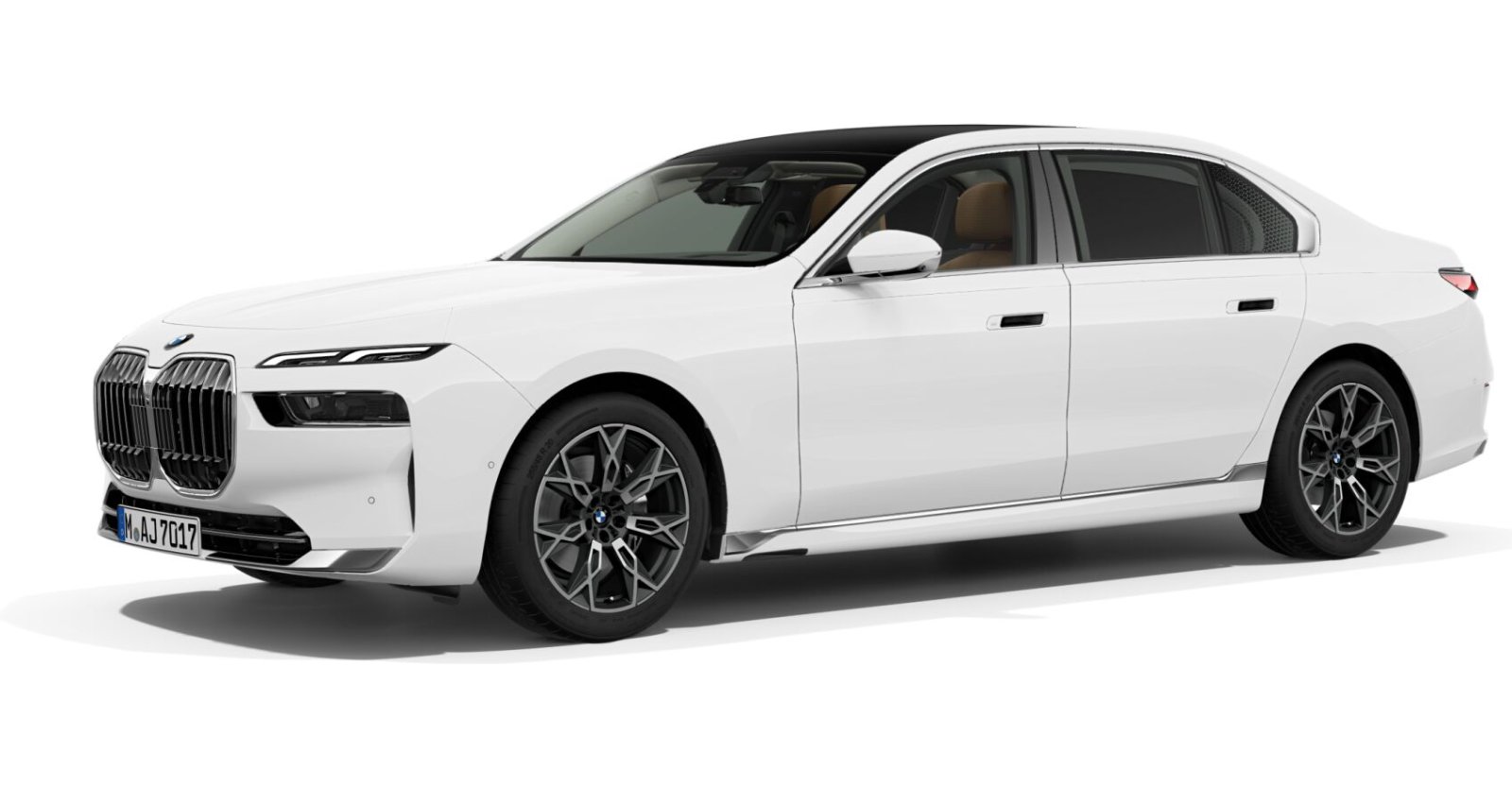 BMW BMW 7er in Weiß von vorne