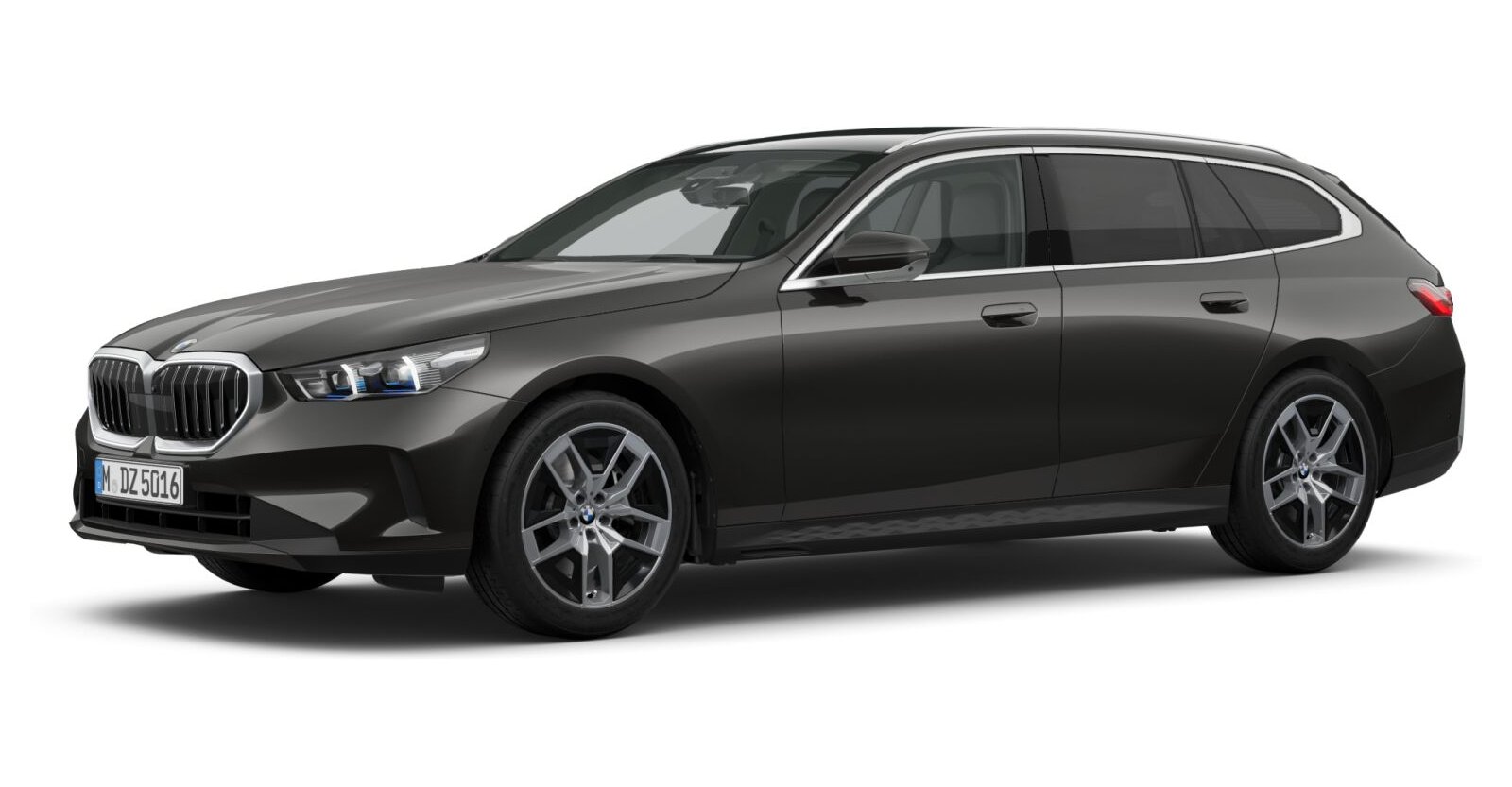 BMW 540d xDrive Touring in Grau von vorne