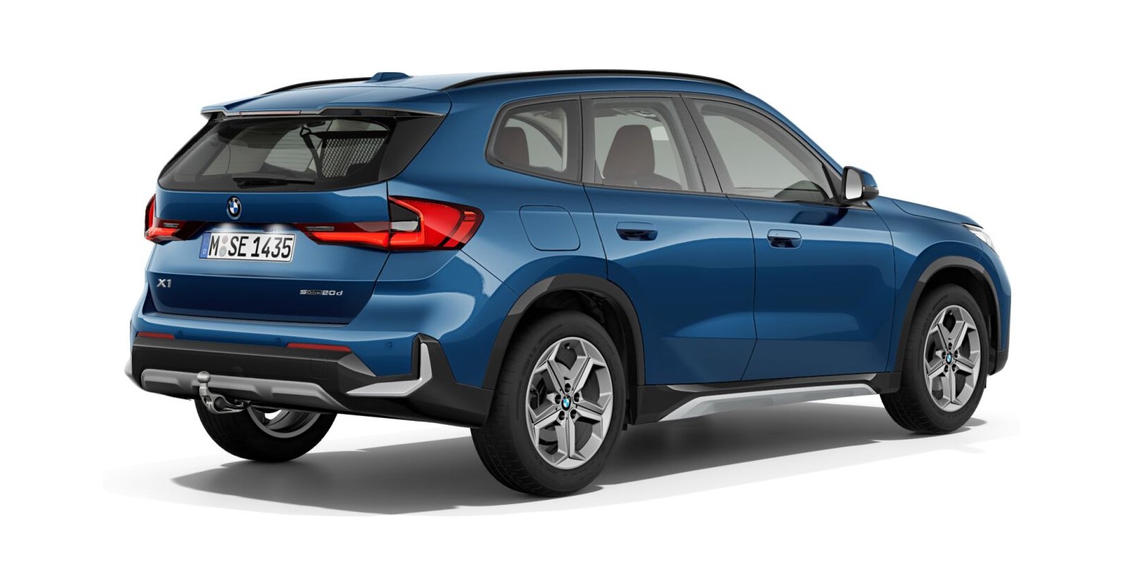 BMW BMW X in Blau von hinten BMW BMW X in Blau von hinten