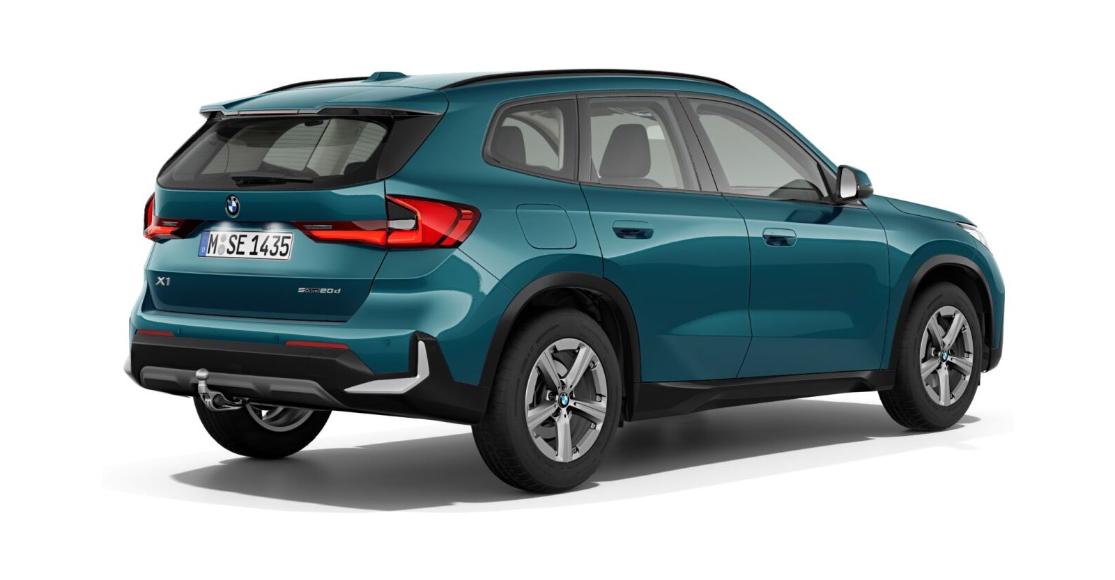 BMW BMW X in Blau von hinten BMW BMW X in Blau von hinten